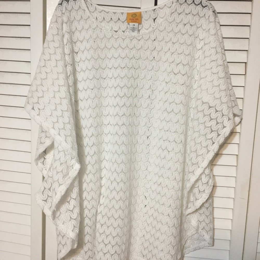 Plus size 2x white swim suit cover up